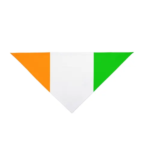 Côte d’Ivoire Orange White Green Pet Bandana — front view