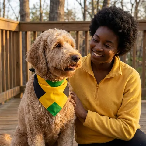 Jamaica Gold Cross Pet Bandana