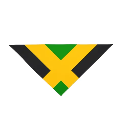 Jamaica Gold Cross Pet Bandana — front view