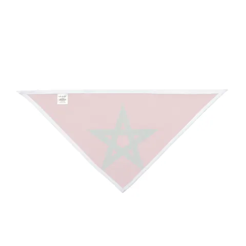 Morocco Red Green Star Pet Bandana — other view