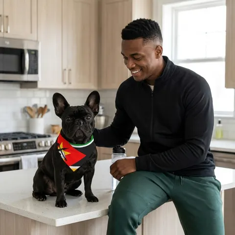 Mozambique Green Black Yellow Pet Bandana