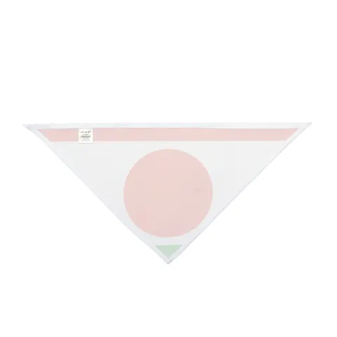 Niger Orange White Green Circle Pet Bandana — other view