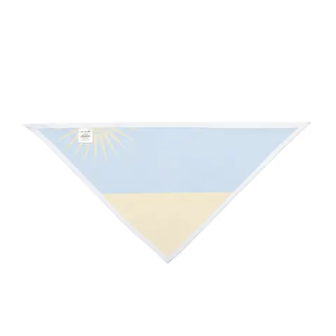 Rwanda Sky Blue & Sun Pet Bandana — other view
