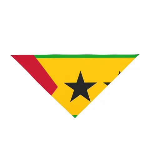 São Tomé & Príncipe Stars & Stripes Pet Bandana — front view