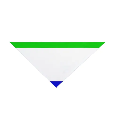 Sierra Leone Green White Blue Pet Bandana — front view