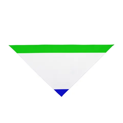 Sierra Leone Green White Blue Pet Bandana — front view