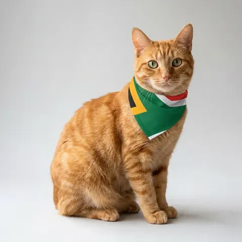 South Africa Rainbow Y Pattern Pet Bandana