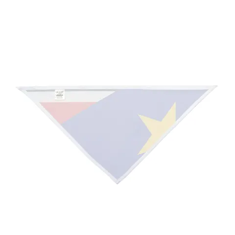 South Sudan Stripes & Blue Triangle Pet Bandana — other view