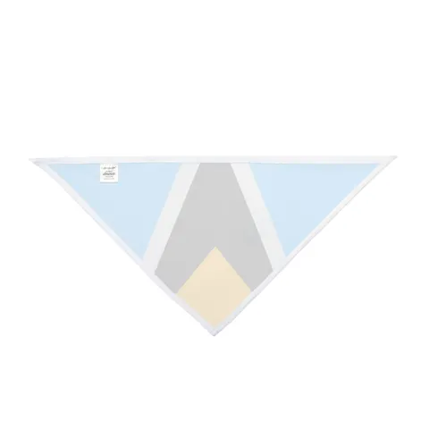 Saint Lucia Blue Triangle Peak Pet Bandana — other view