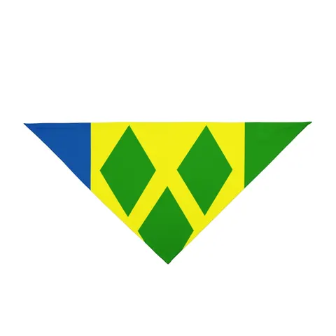 St. Vincent & Grenadines Diamonds Pet Bandana — front view