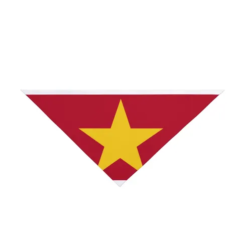 Suriname Red Green White Star Pet Bandana — front view