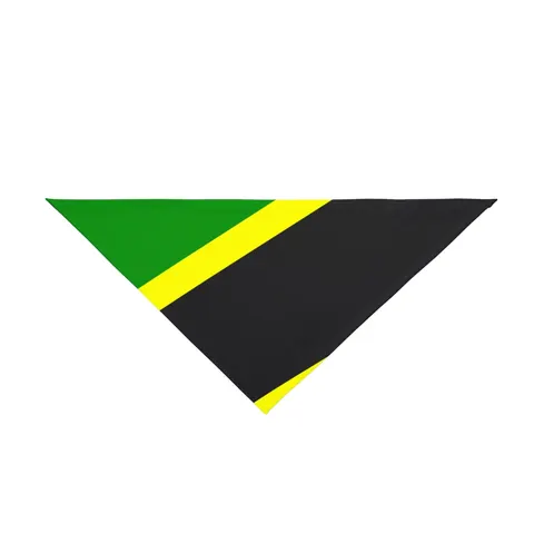 Tanzania Diagonal Bands Pet Bandana — front view