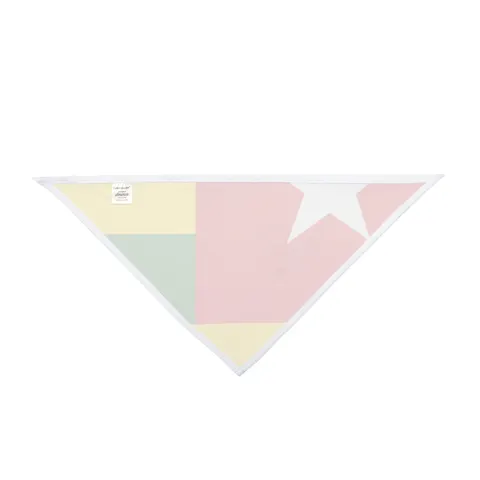 Togo Green Yellow Stripes Pet Bandana — other view