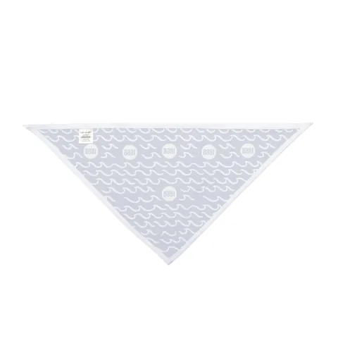 Hampton 1868 Blue & White Wave Pet Bandana — other view