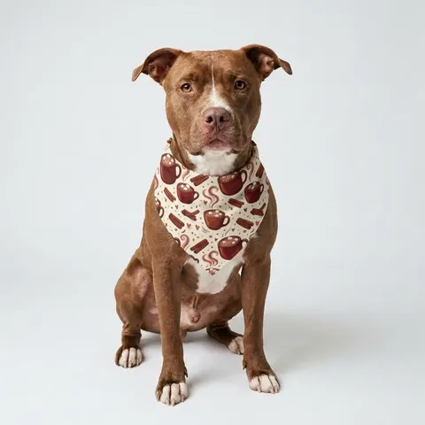 Holiday Hot Cocoa & Marshmallows Pet Bandana