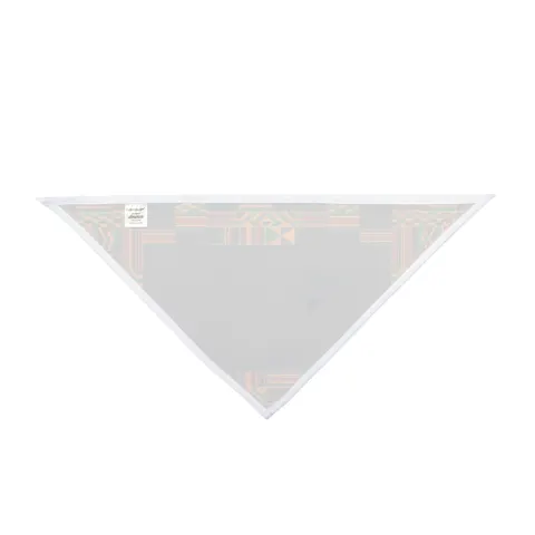 Holiday Kwanzaa Kente Border Pet Bandana — other view