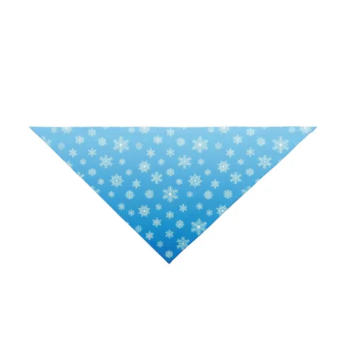 Holiday Snowflake All-Over Pet Bandana — front view