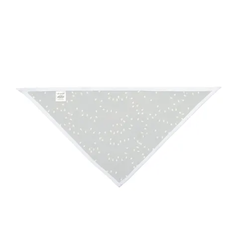Holiday String Lights on Green Pet Bandana — other view