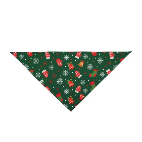 Holiday Ugly Sweater Icons Pet Bandana — front view