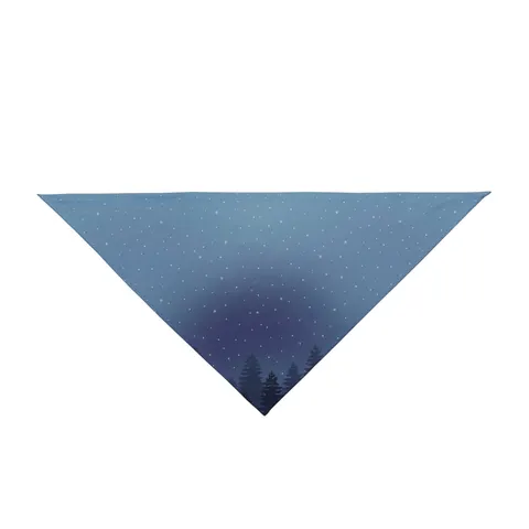 Winter Pine Tree Silhouettes Pet Bandana — front view
