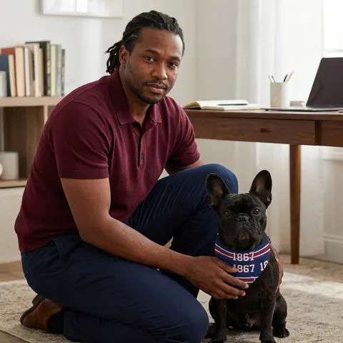 Howard 1867 Navy & Crimson Pet Bandana