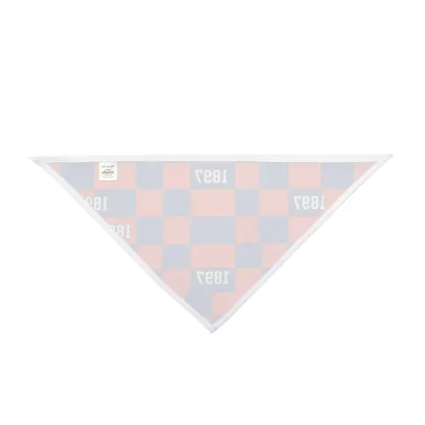 Langston 1897 Orange & Blue Pet Bandana — other view