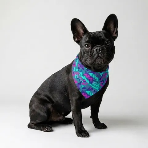 90s Memphis Pattern Pet Bandana