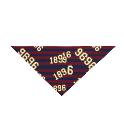 SC State 1896 Garnet & Blue Pet Bandana — front view