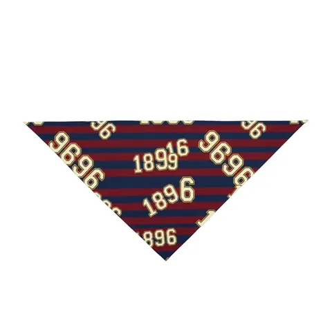 SC State 1896 Garnet & Blue Pet Bandana — front view