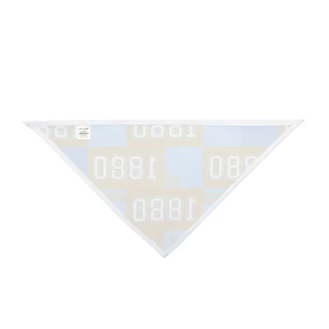Southern 1880 Blue & Gold Block Pet Bandana — other view