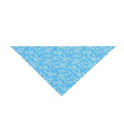 Spelman 1881 Sky Blue Elegance Pet Bandana — front view