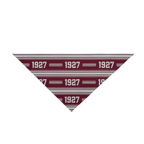 Texas Southern 1927 Maroon & Grey Pet Bandana — front view
