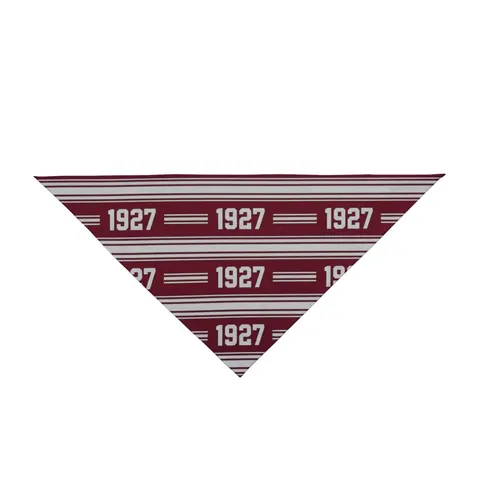 Texas Southern 1927 Maroon & Grey Pet Bandana — front view