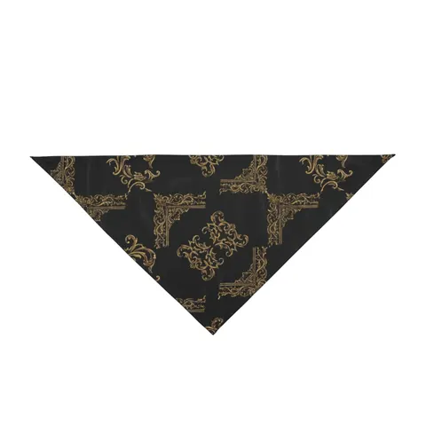 Trap Renaissance Gold Frame Pet Bandana — front view