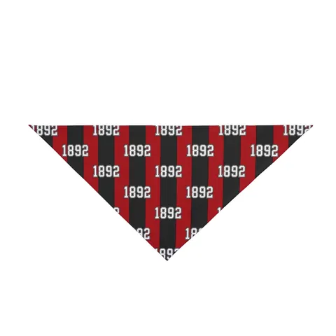 Winston-Salem State 1892 Red & Black Pet Bandana — front view