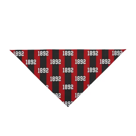 Winston-Salem State 1892 Red & Black Pet Bandana — front view