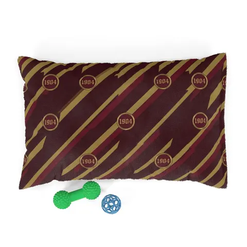 Bethune-Cookman 1904 Maroon & Gold Pet Bed — front view