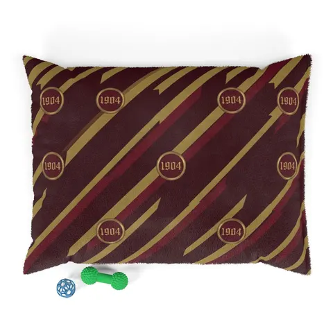 Bethune-Cookman 1904 Maroon & Gold Pet Bed — front view