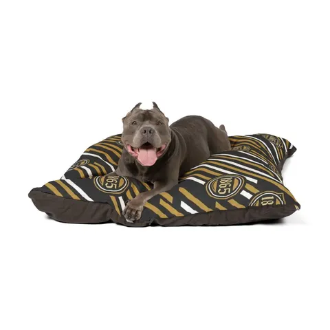 Bowie State 1865 Black & Gold Panel Pet Bed — other view