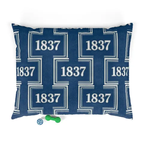 Cheyney 1837 Blue & White Pet Bed — front view