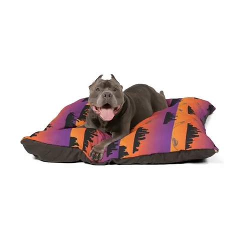 Atlanta Skyline Sunset Silhouette Pet Bed — other view