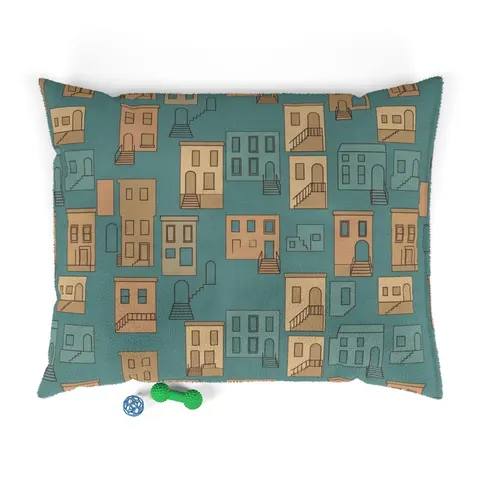 Baltimore Rowhouse Stoops Pet Bed — front view