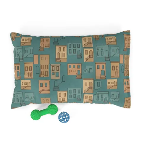 Baltimore Rowhouse Stoops Pet Bed — front view