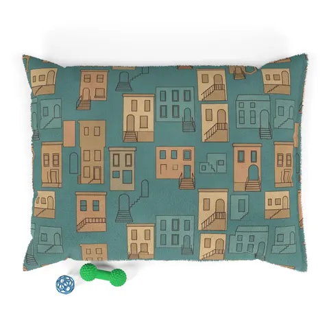 Baltimore Rowhouse Stoops Pet Bed — front view