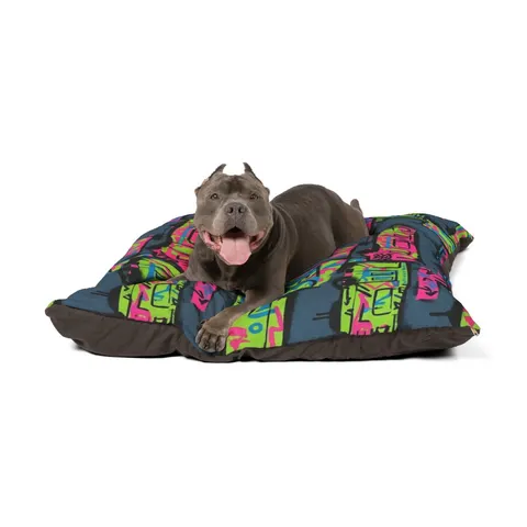 The Bronx Graffiti Train Panels Pet Bed — other view