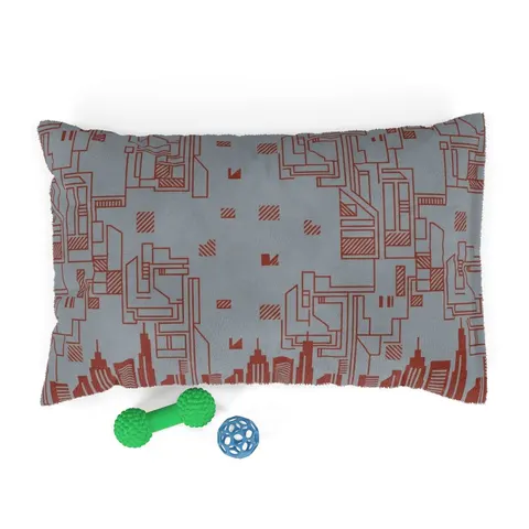 Chicago South Side Blocks Pet Bed — front view