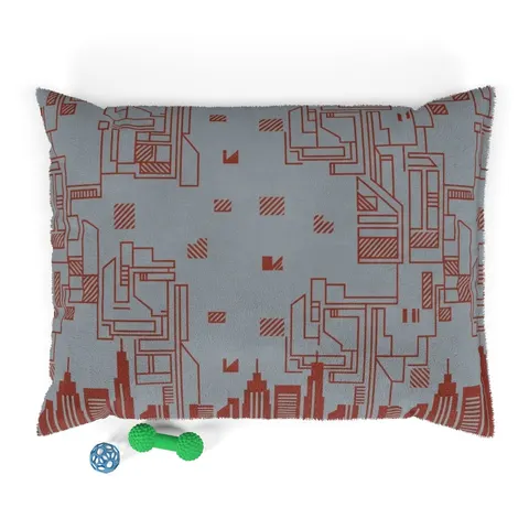 Chicago South Side Blocks Pet Bed — front view