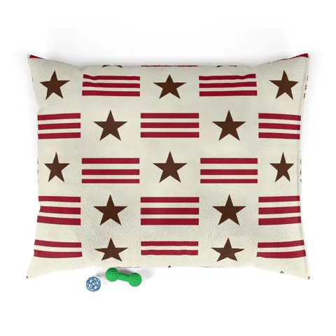 DC Chocolate City Flag Stars Pet Bed — front view