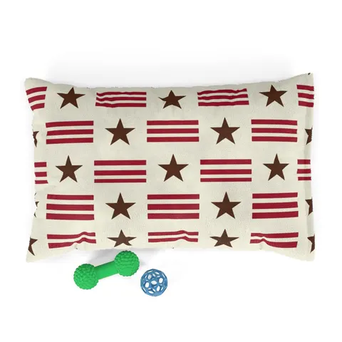 DC Chocolate City Flag Stars Pet Bed — front view