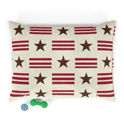 DC Chocolate City Flag Stars Pet Bed — front view